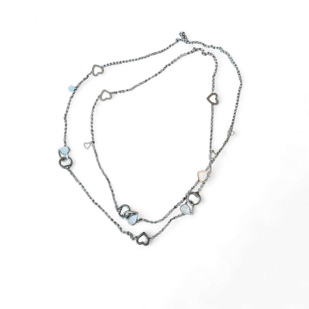 Charriol Silver and Blue Heart Necklace